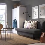ÄLVDALEN 3-seat sofa-bed, Knisa dark grey - تصویر 4