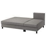ÄLVDALEN 3-seat sofa-bed with chaise longue, Knisa grey-beige - تصویر 2