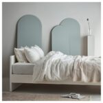 ASKVOLL Bed frame, white/Lindbåden, 180x200 cm - تصویر 5