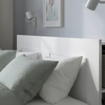 BRIMNES Bed frame w storage and headboard, white/Lönset, 180x200 cm - تصویر 7