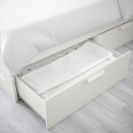 BRIMNES Bed frame with storage, white/Leirsund, 160x200 cm - تصویر 7