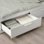 BRIMNES Day-bed w 2 drawers/2 mattresses, white/Åfjäll medium firm, 80x200 cm - تصویر 6