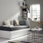 FLEKKE Day-bed frame with 2 drawers, white, 80x200 cm - تصویر 4