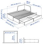 FLEKKE Day-bed frame with 2 drawers, white, 80x200 cm - تصویر 8