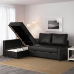 FRIHETEN Corner sofa-bed with storage, Bomstad black - تصویر 6