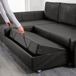 FRIHETEN Corner sofa-bed with storage, Bomstad black - تصویر 5