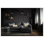 FRIHETEN Corner sofa-bed with storage, Skiftebo dark grey - تصویر 2