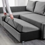 FRIHETEN Corner sofa-bed with storage, Skiftebo dark grey - تصویر 6