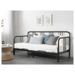 FYRESDAL Day-bed with 2 mattresses, black/Ågotnes firm, 80x200 cm - تصویر 6