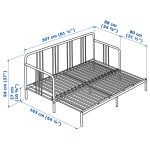 FYRESDAL Day-bed with 2 mattresses, black/Vannareid extra firm, 80x200 cm - تصویر 9