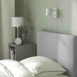 GLADSTAD Upholstered bed, 2 storage boxes, Kabusa light grey, 90x200 cm - تصویر 4