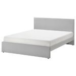 GLADSTAD Upholstered bed frame, Kabusa light grey, 180x200 cm