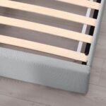 GLADSTAD Upholstered bed frame, Kabusa light grey, 180x200 cm - تصویر 7