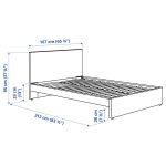 GLADSTAD Upholstered bed frame, Kabusa light grey, 160x200 cm - تصویر 9