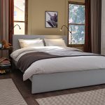 GLADSTAD Upholstered bed frame, Kabusa light grey, 140x200 cm - تصویر 3