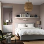 GLADSTAD Upholstered bed frame, Kabusa light grey, 160x200 cm - تصویر 2
