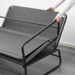 HAMMARN Sofa-bed, Knisa dark grey/black - تصویر 6