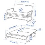 HAMMARN Sofa-bed, Knisa dark grey/black - تصویر 8