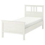 HEMNES Bed frame, white stain/Lönset, 90x200 cm