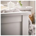 HEMNES Bed frame, white stain/Lönset, 90x200 cm - تصویر 8