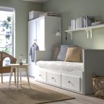 HEMNES Day-bed frame with 3 drawers, white, 80x200 cm - تصویر 3