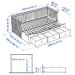 HEMNES Day-bed w 3 drawers/2 mattresses, yellow/Ågotnes firm, 80x200 cm - تصویر 9