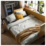 HEMNES Day-bed w 3 drawers/2 mattresses, yellow/Ågotnes firm, 80x200 cm - تصویر 4