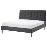 IDANÄS Upholstered bed frame, Gunnared dark grey, 180x200 cm