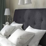 IDANÄS Upholstered bed frame, Gunnared dark grey, 180x200 cm - تصویر 5