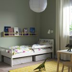 KRITTER Bed frame with slatted bed base, white, 70x160 cm - تصویر 2