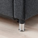LANDSKRONA 3-seat sofa-bed, Gunnared dark grey/metal - تصویر 8