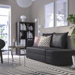 LINDÅKRA 2-seat sofa-bed, Vissle dark grey - تصویر 2