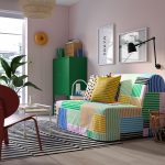 LYCKSELE LÖVÅS 2-seat sofa-bed, Grindtorp multicolour - تصویر 3