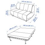 LYCKSELE LÖVÅS 2-seat sofa-bed, Vansbro dark grey - تصویر 8