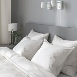 MALM Bed frame, high, grey stained/Luröy, 140x200 cm - تصویر 5