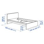 MALM Bed frame, high, white/Luröy, 120x200 cm - تصویر 7