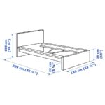 MALM Bed frame, high, white, 120x200 cm - تصویر 6