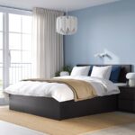 MALM Ottoman bed, black-brown, 180x200 cm - تصویر 3