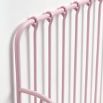 MINNEN Ext bed frame with slatted bed base, light pink, 80x200 cm - تصویر 4