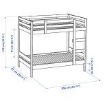MYDAL Bunk bed frame, pine, 90x200 cm - تصویر 8