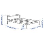 NEIDEN Bed frame, pine, 140x200 cm - تصویر 5