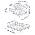 NYHAMN 3-seat sofa-bed, with foam mattress/Knisa grey/beige - تصویر 7