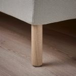 SAGESUND Upholstered bed frame, Diseröd brown/Leirsund, 160x200 cm - تصویر 9