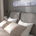 SAGESUND Upholstered bed frame, Diseröd brown/Luröy, 180x200 cm - تصویر 8