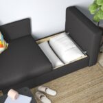 SKÖNABÄCK 2-seat sofa-bed, Knisa dark grey - تصویر 5
