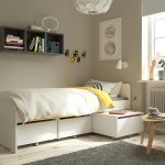 SLÄKT Bed frame with 3 storage boxes, white, 90x200 cm - تصویر 2
