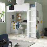 SMÅSTAD Loft bed, white white/with desk with 4 drawers, 90x200 cm - تصویر 2
