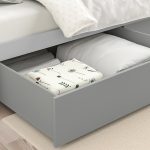 SMYGA Bed frame with storage, light grey, 90x200 cm - تصویر 4