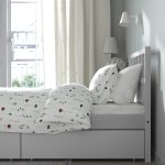 SMYGA Bed frame with storage, light grey, 90x200 cm - تصویر 5