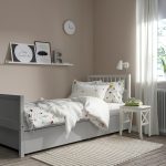 SMYGA Bed frame with storage, light grey, 90x200 cm - تصویر 3